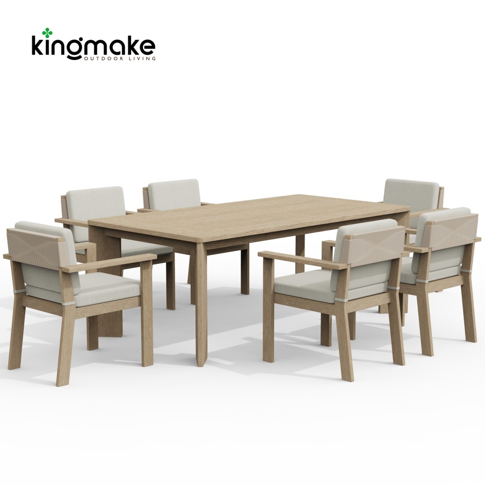 Modern Teak Outdoor Dining Set KMD18038
