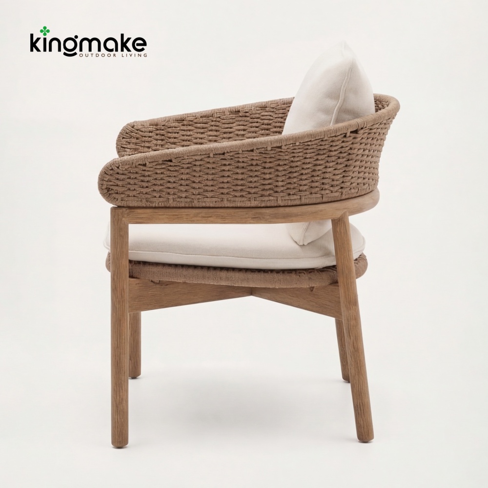 commercial teak outdoor dining chair km18046