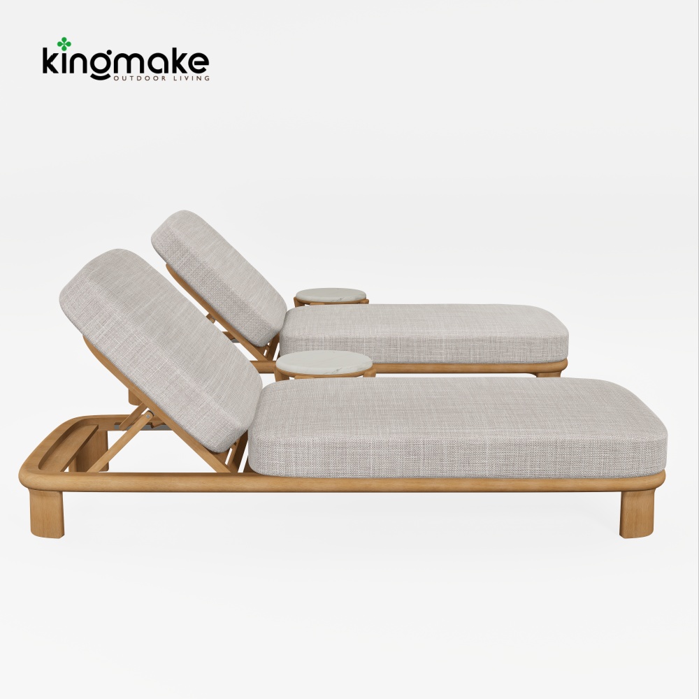 Luxury Teak Sun Lounger KM18042
