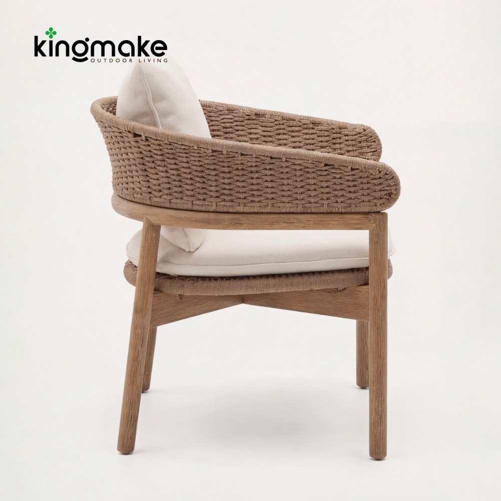 commercial teak outdoor dining chair km18046