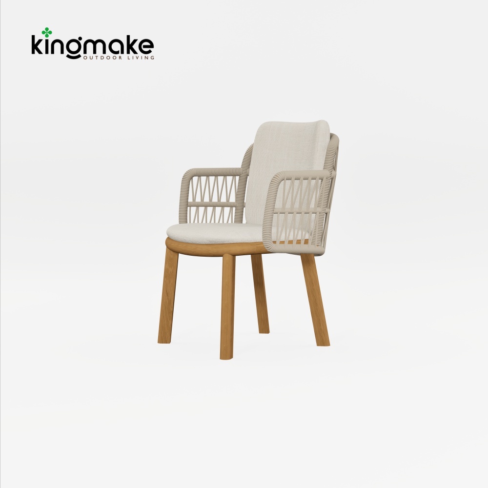 modern teak woven kordi collection garden chair 