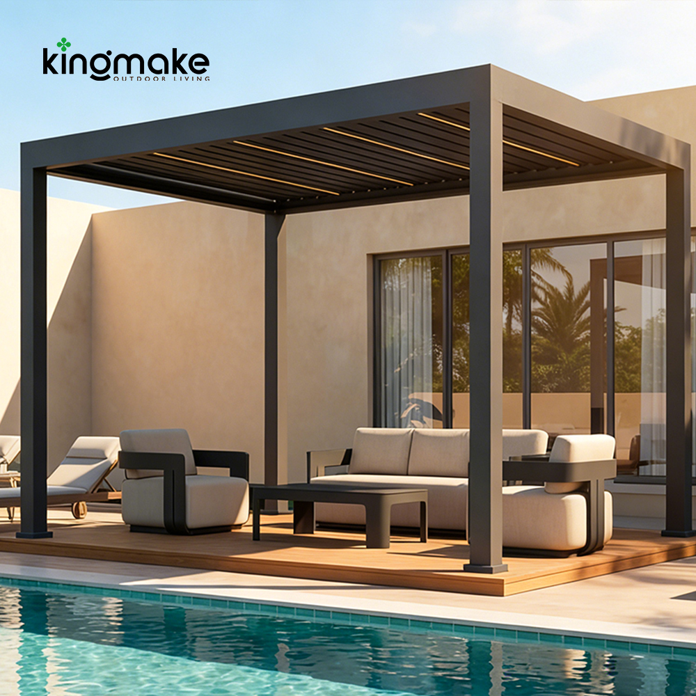 Modern Adjustable Aluminum Pergola KM18039-1