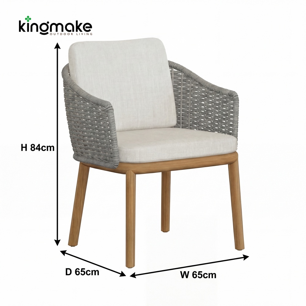 luxury teak woven luvia collection garden chair