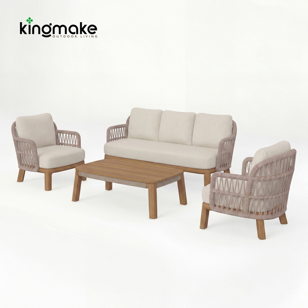 modern teak woven kordi collection sofa 