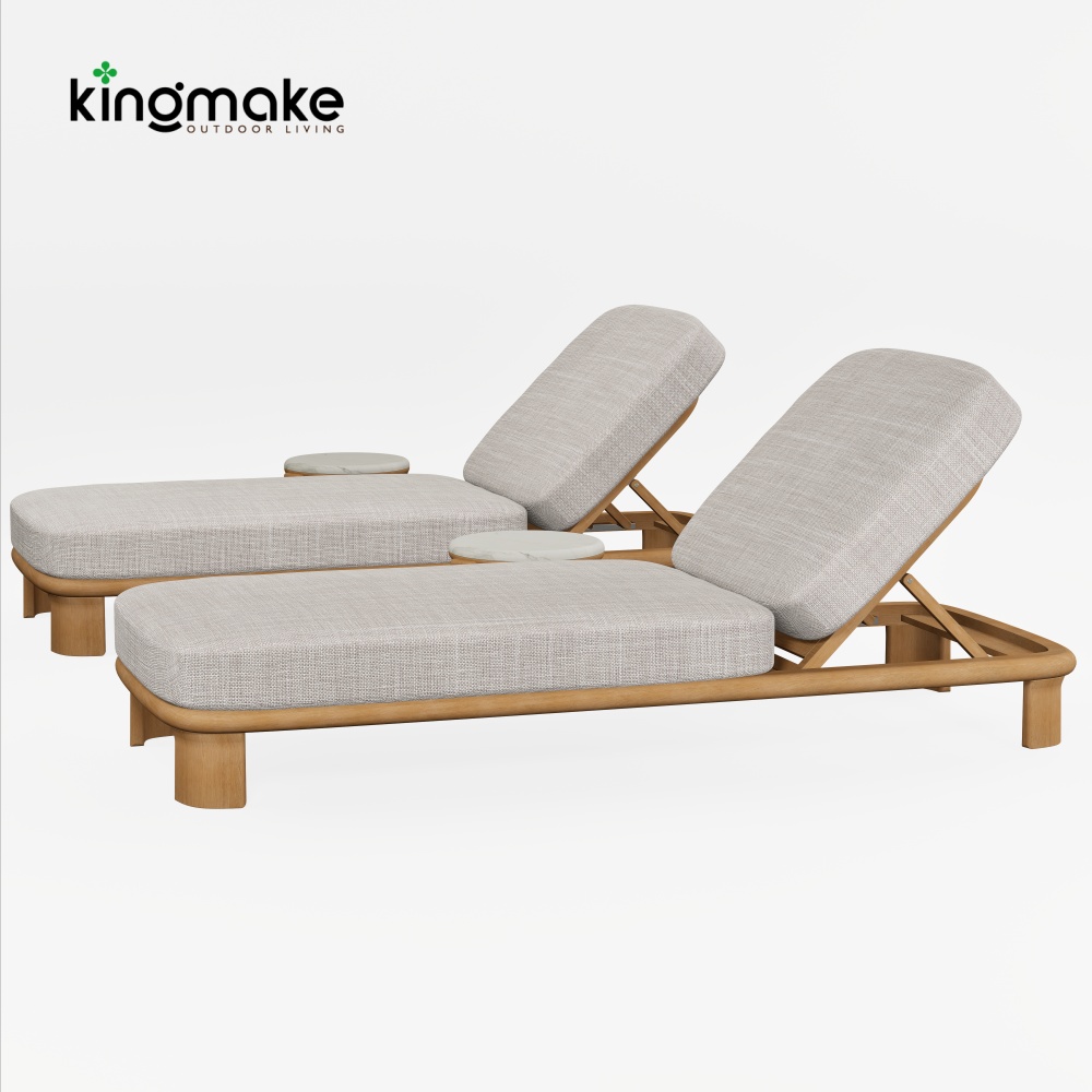 Luxury Teak Sun Lounger KM18042