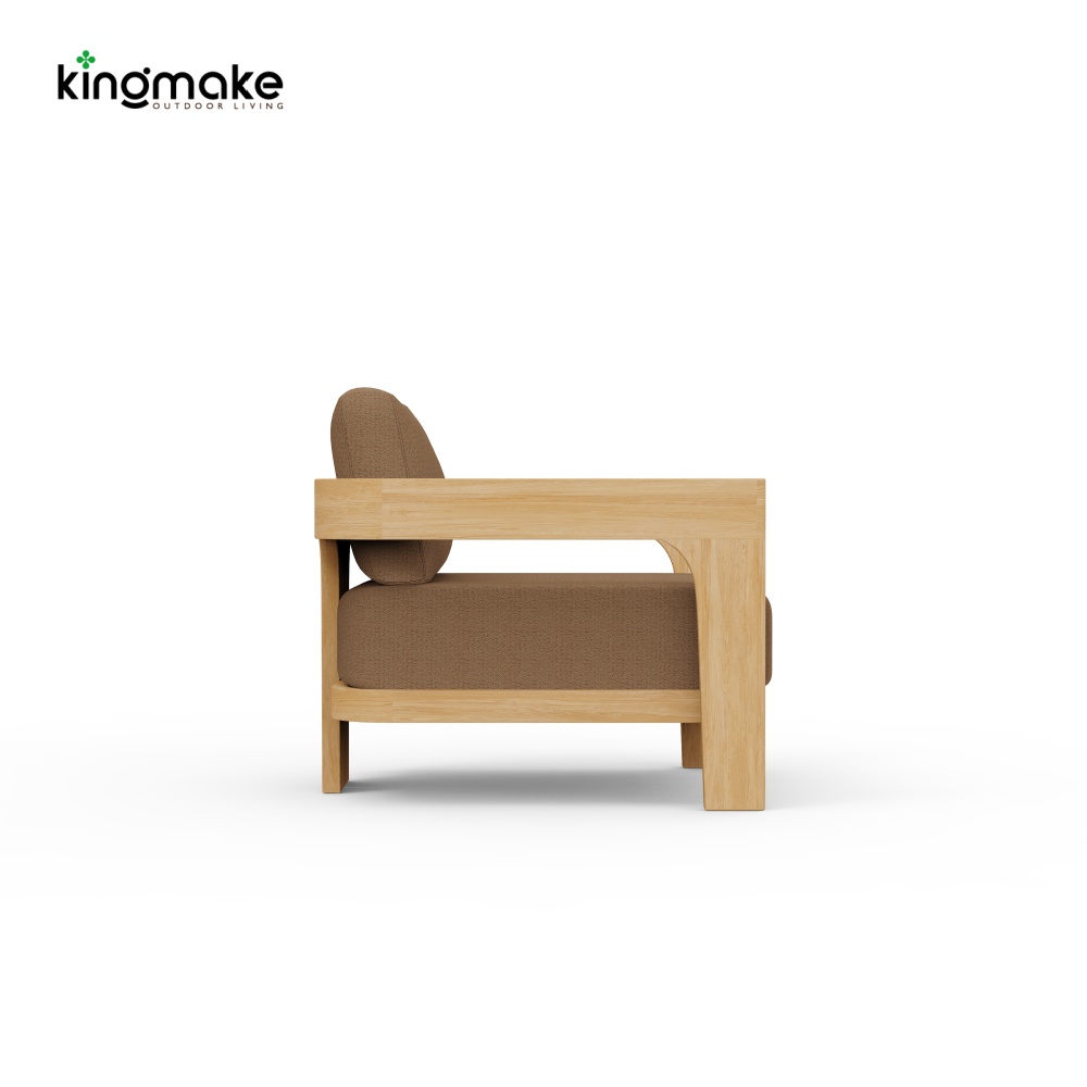 luxury teak malta collection single sofa 