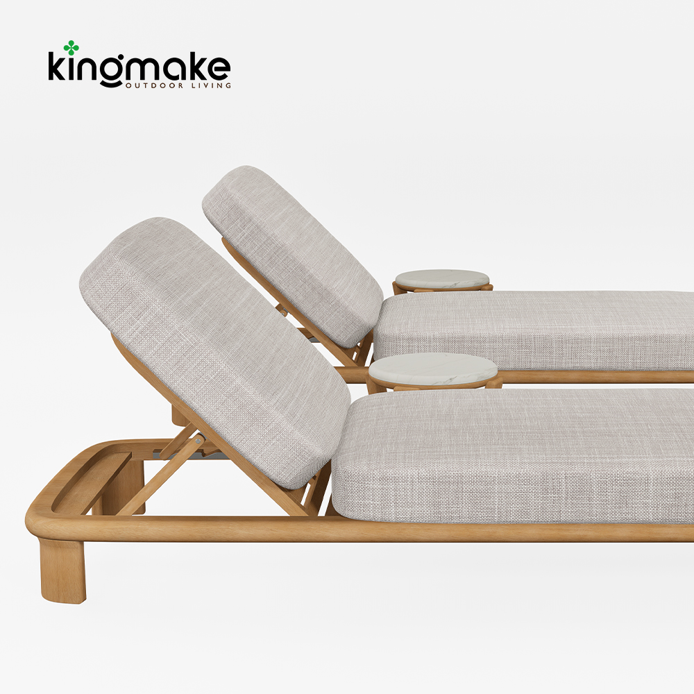 Luxury Teak Sun Lounger KM18042