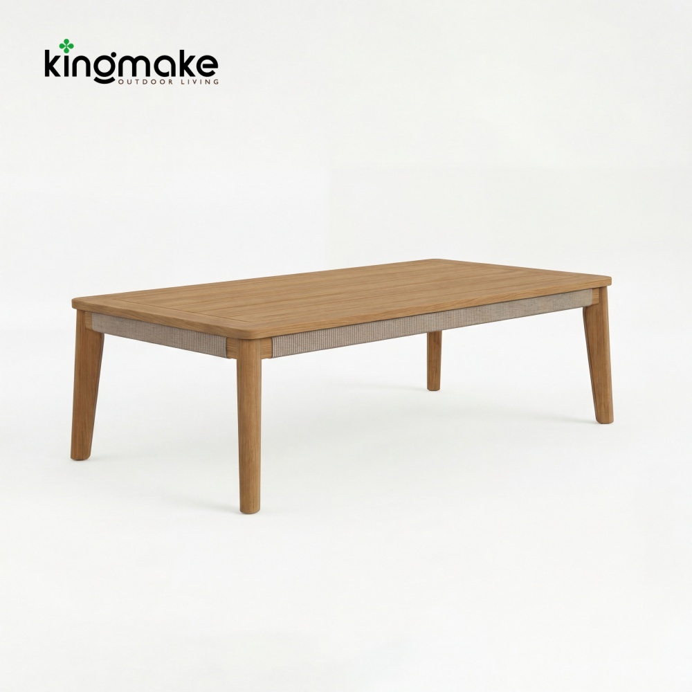 modern teak woven kordi collection dining set 