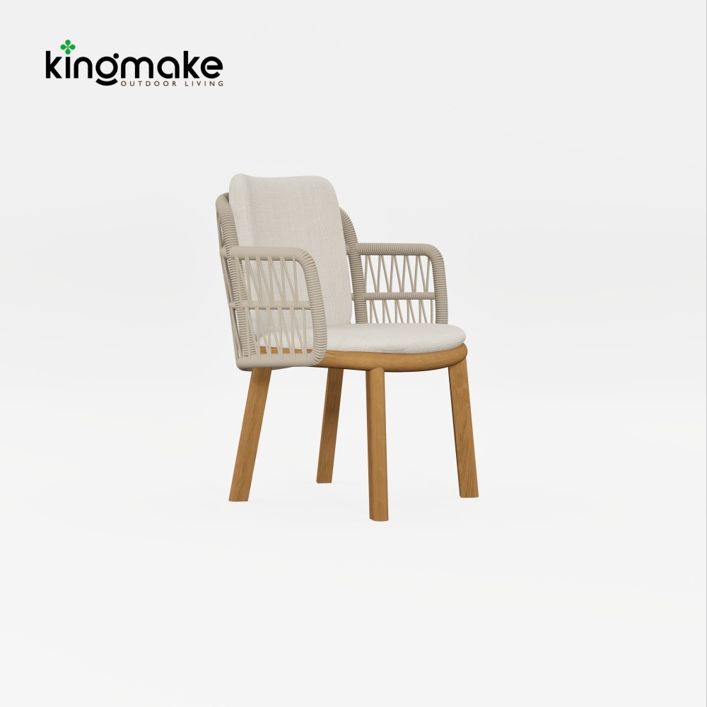 modern teak woven kordi collection garden chair 
