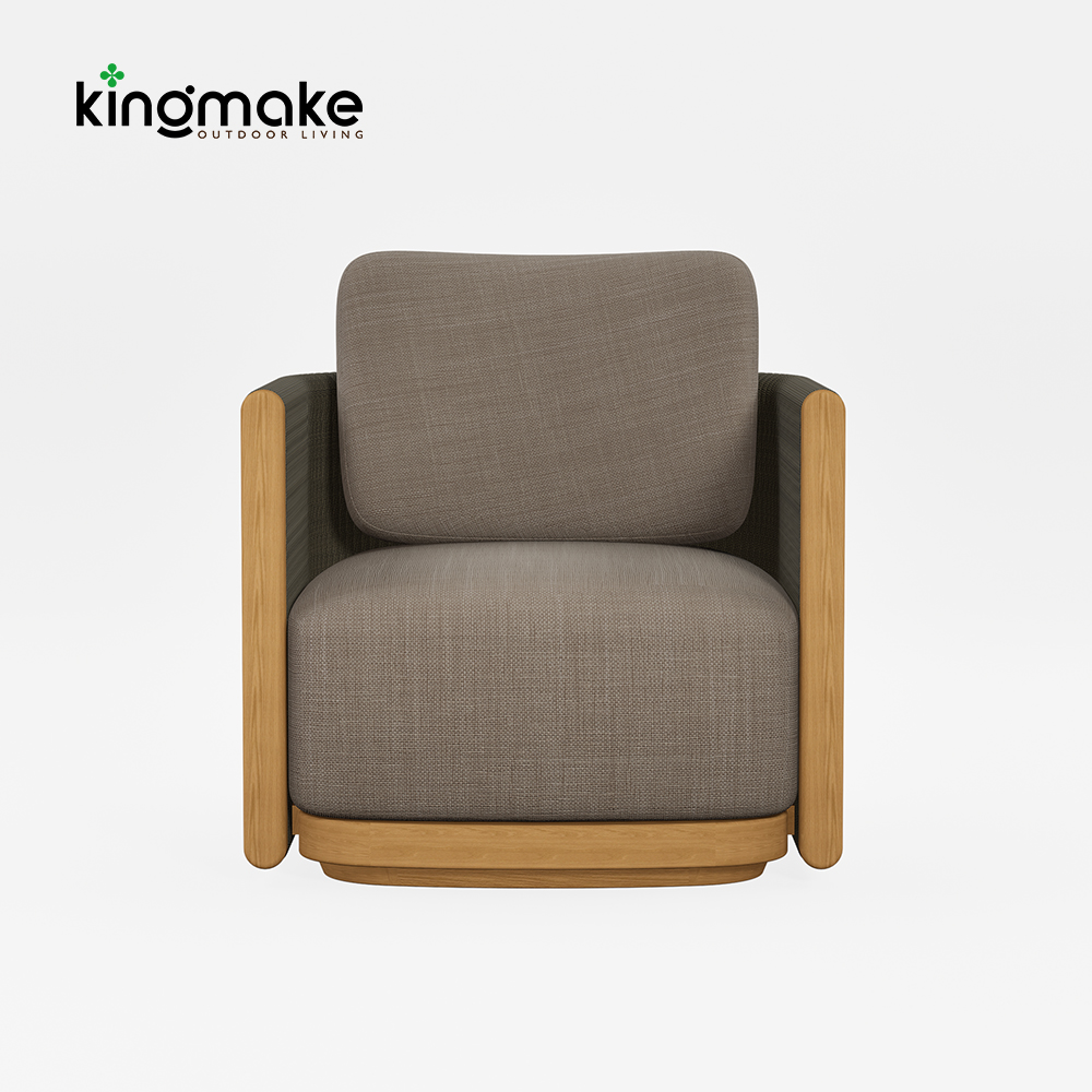 Modern Teak Woven Outdoor Sofa KMD18041