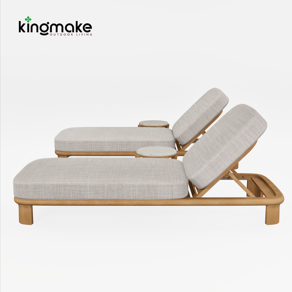 Luxury Teak Sun Lounger KM18042