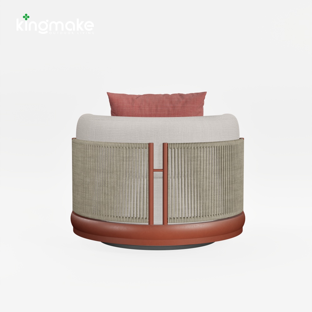 modern aluminum vita collection  swivel sofa 