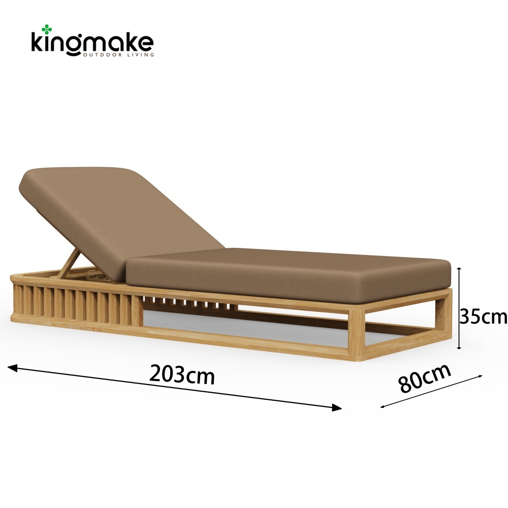 maui colletion high-end teak sun lounger