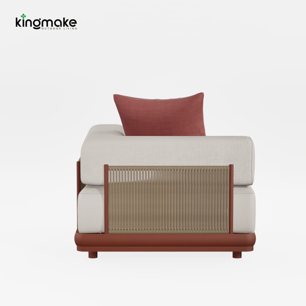 Modern Aluminum Vita Collection L-Shape Sofa KM18031