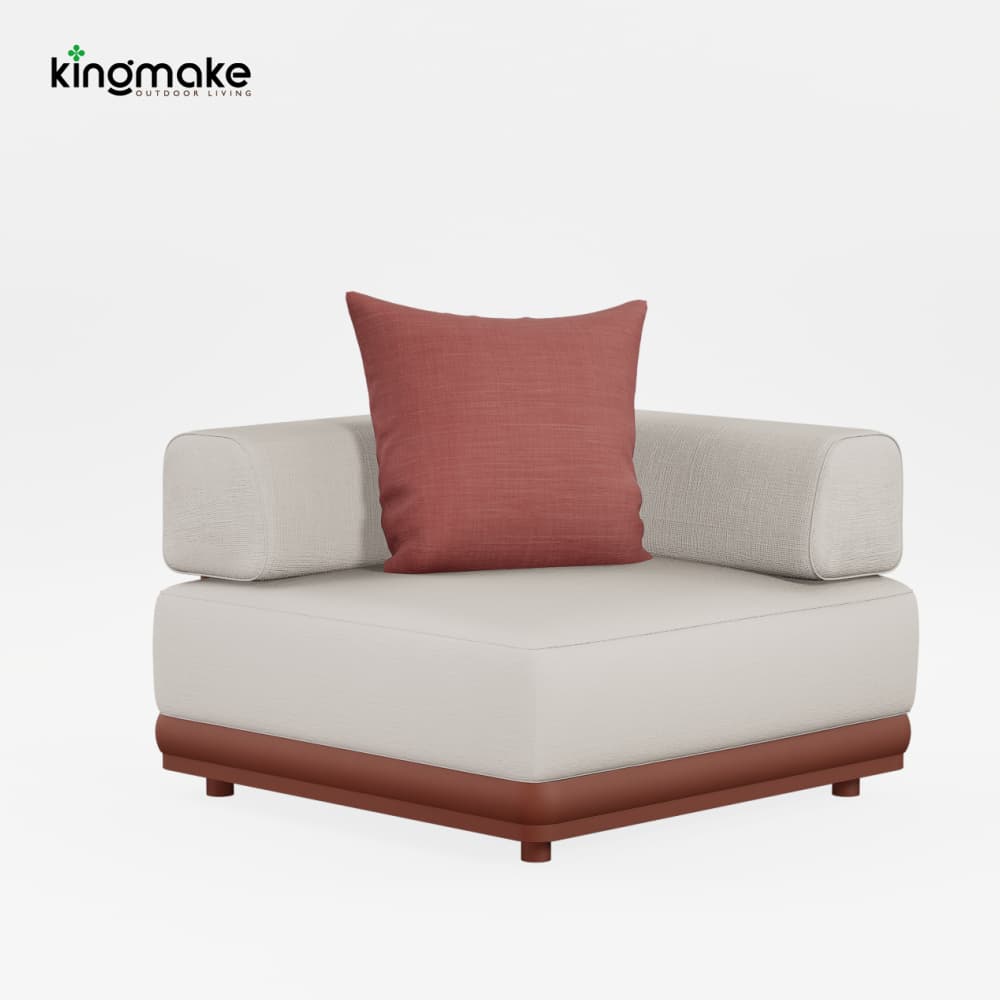 Modern Aluminum Vita Collection L-Shape Sofa KM18031