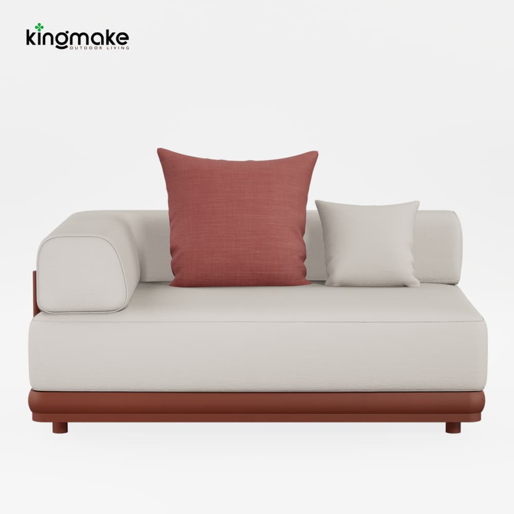 Modern Aluminum Vita Collection L-Shape Sofa KM18031