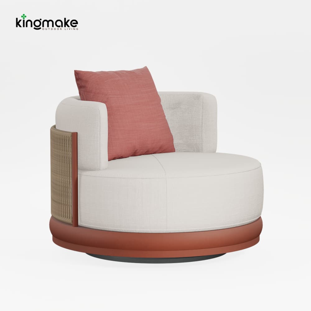 Modern Aluminum Vita Collection L-Shape Sofa KM18031