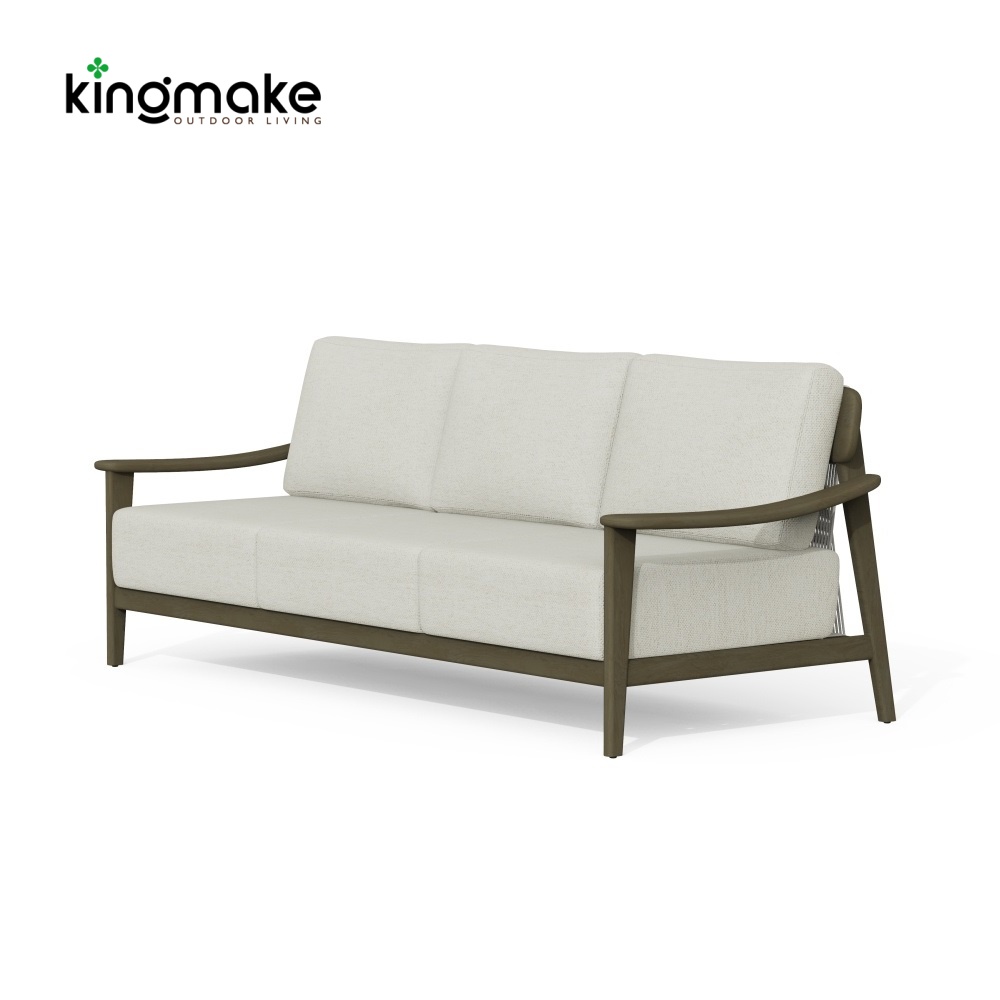 Modern Aged Teak Kael Collection Three-Seating Sofa KMD18027