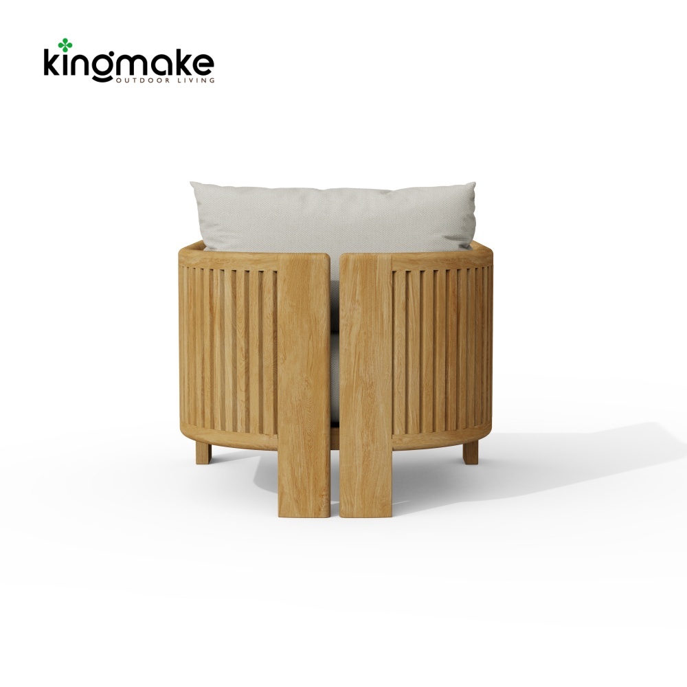 luxury teak amalfi collection outdoor single sofa