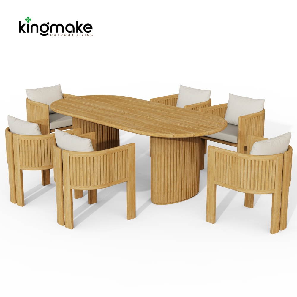 luxury teak amalfi collection dining set
