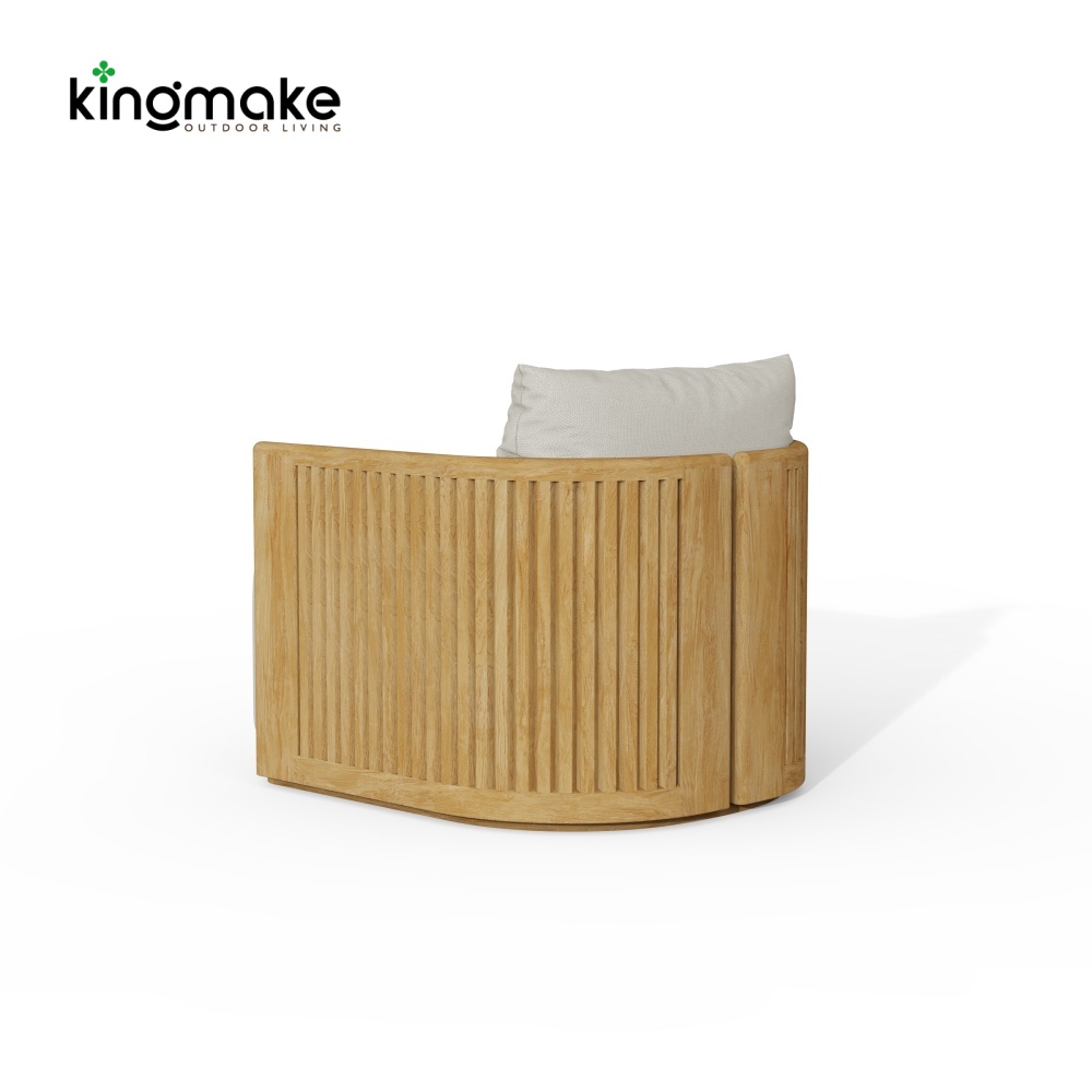 luxury teak amalfi collection outdoor single sofa