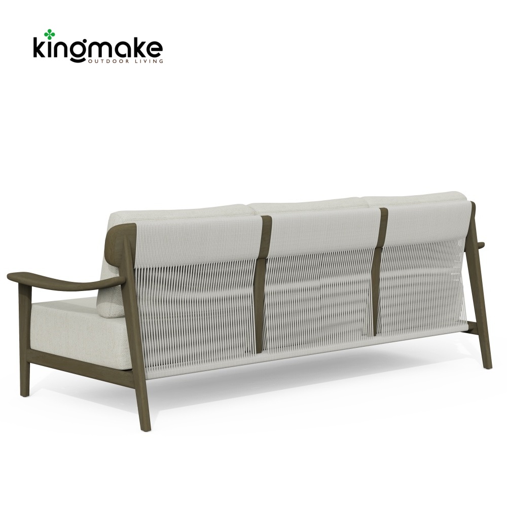 Modern Aged Teak Kael Collection Three-Seating Sofa KMD18027
