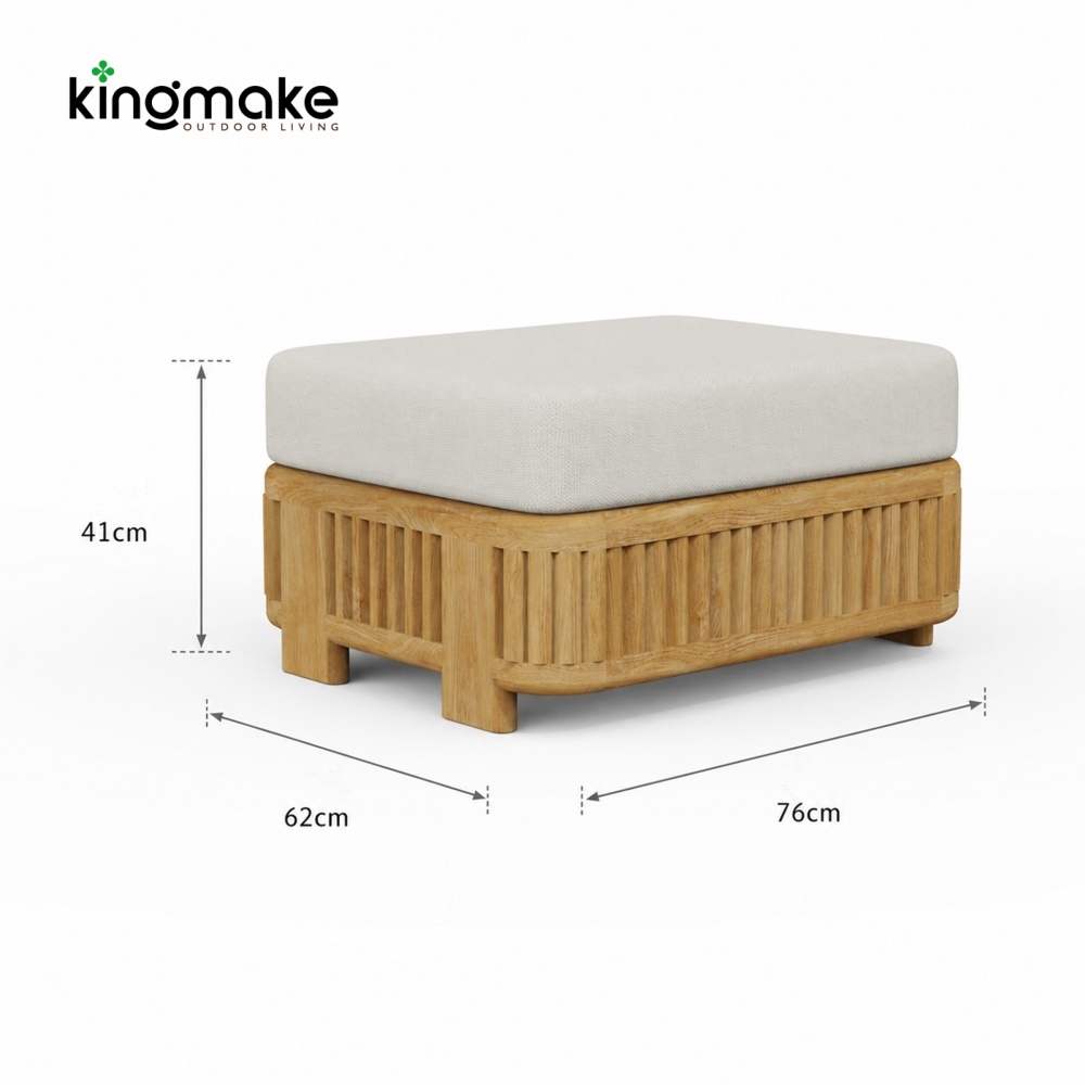 luxury teak amalfi collection outdoor sofa set with fire pit 