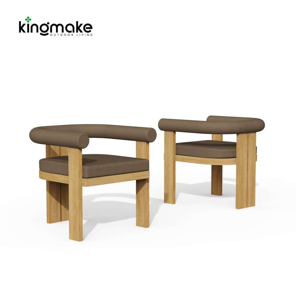 Modern Teak Wood Rectangular Outdoor Dining Set – Mali Collection