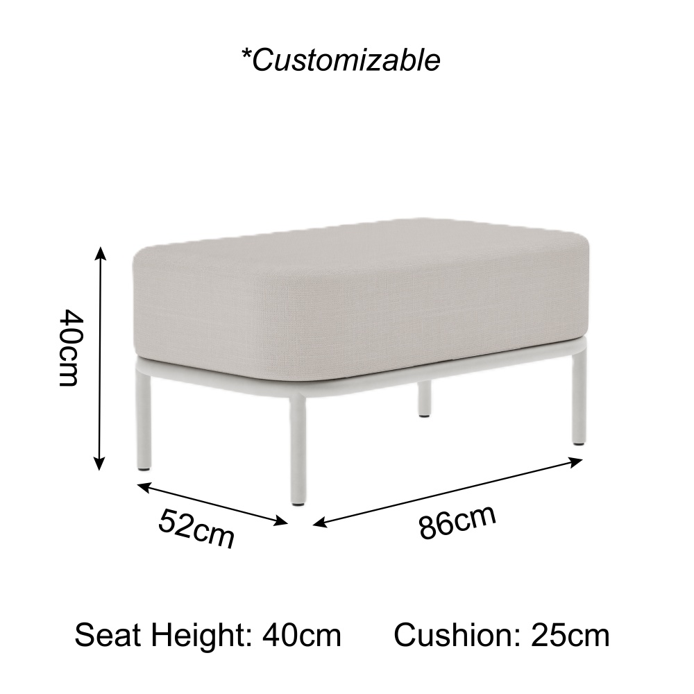 Nex Collection Aluminum Weave L-Shape Outdoor Sofa
