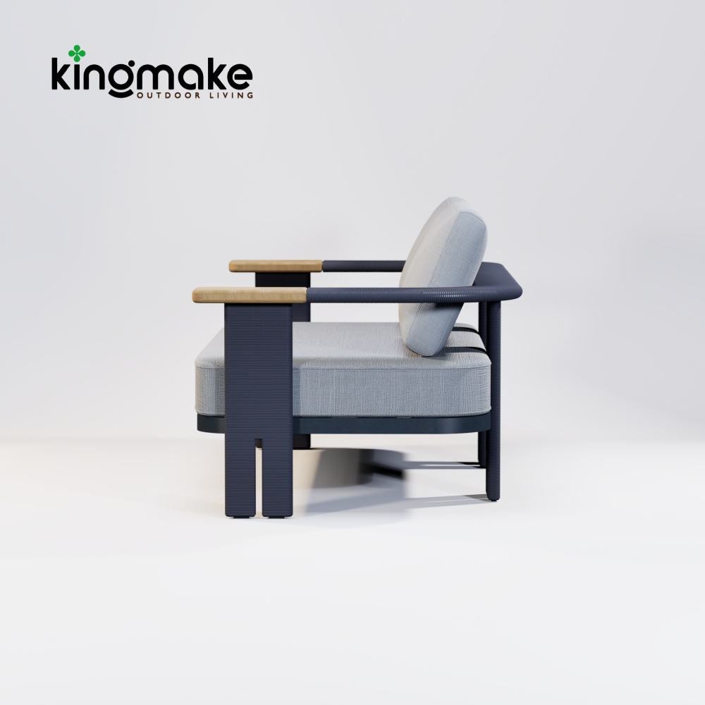 Modern Aluminum Rope Woven Two Seating Sofa KMD18001