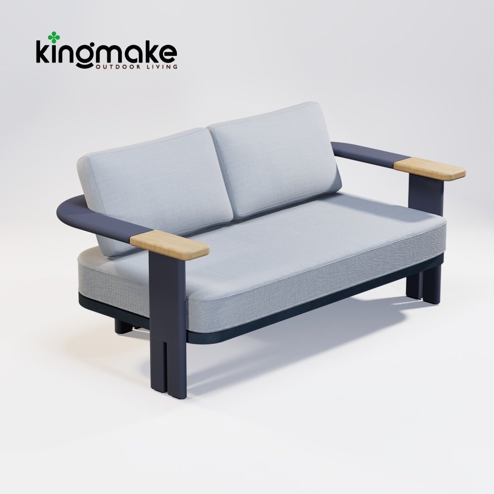 Modern Aluminum Rope Woven Two Seating Sofa KMD18001