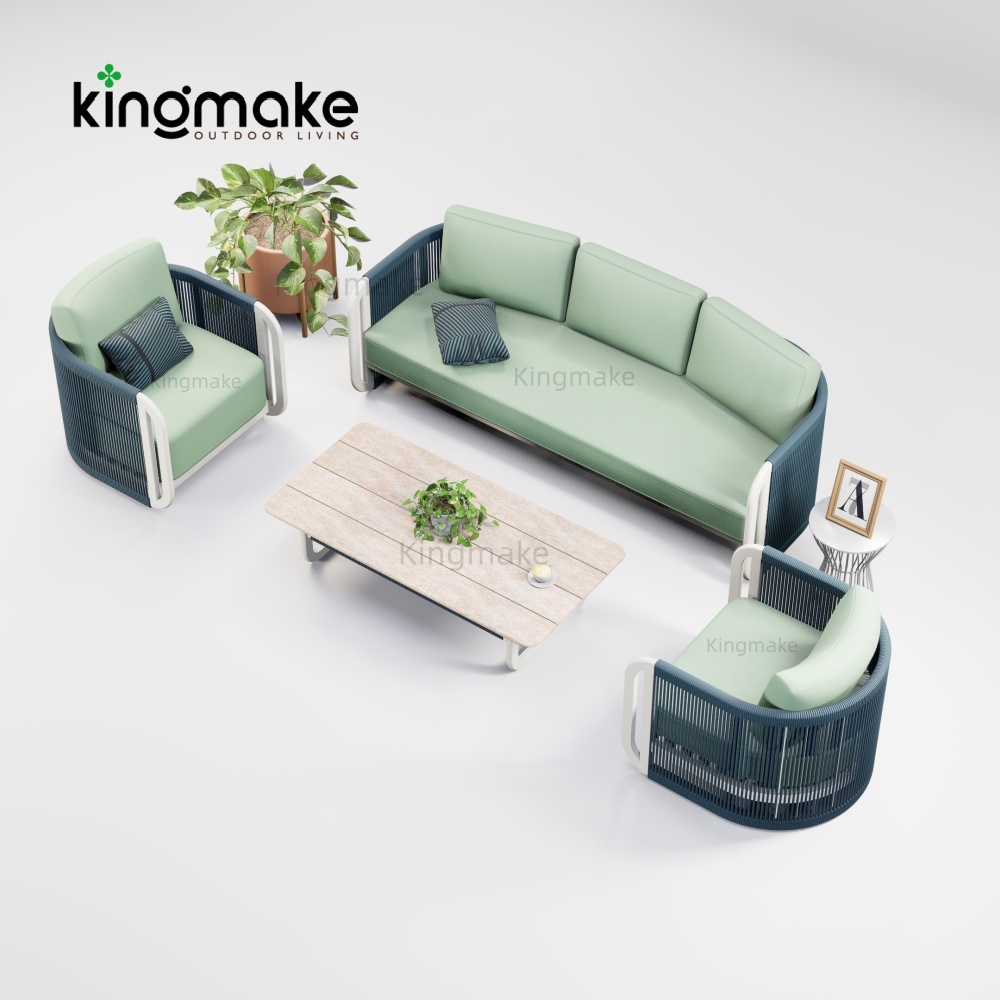 Modern Aluminum URound Collection Sofa KM18014