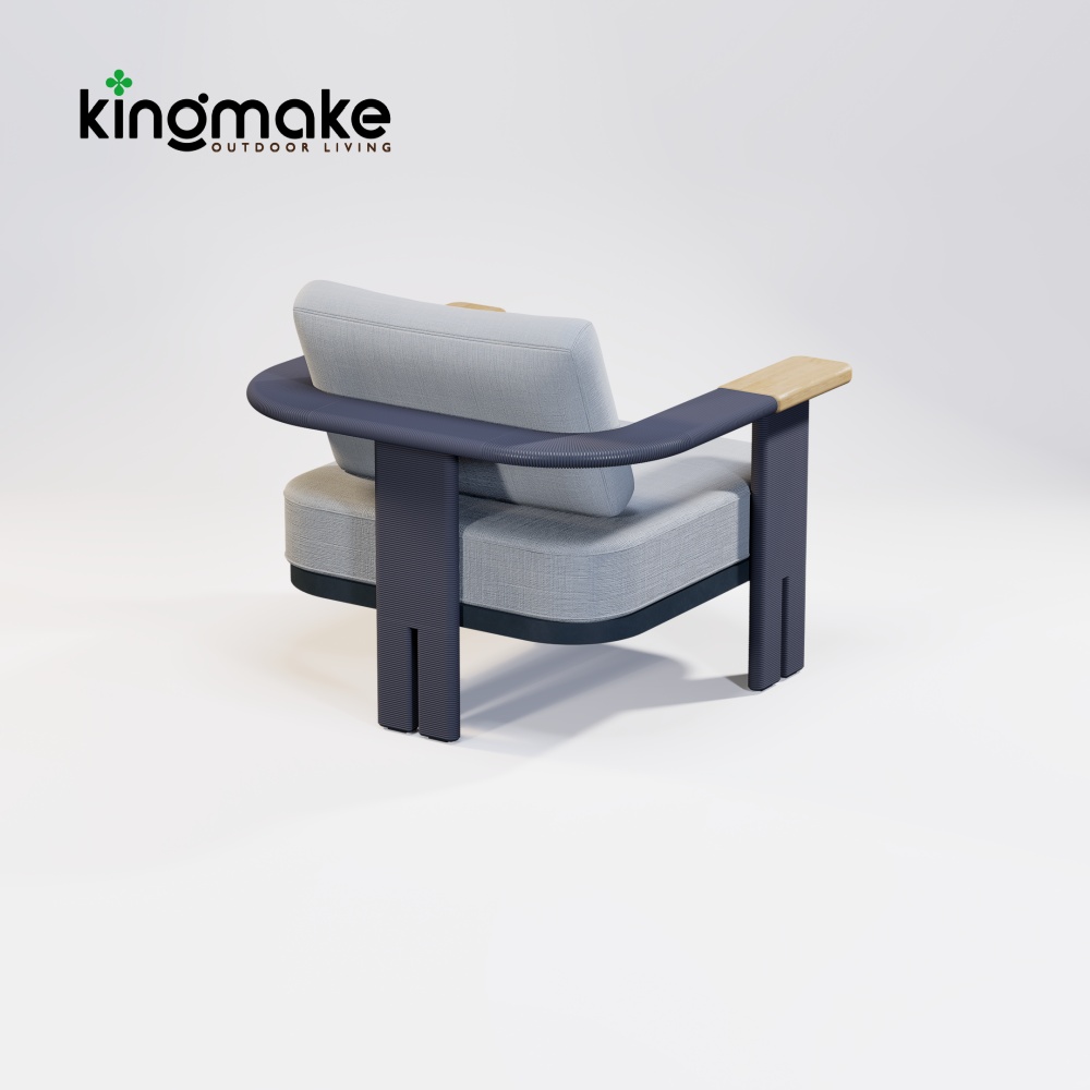 Modern Aluminum Rope Woven Single Sofa KMD18001