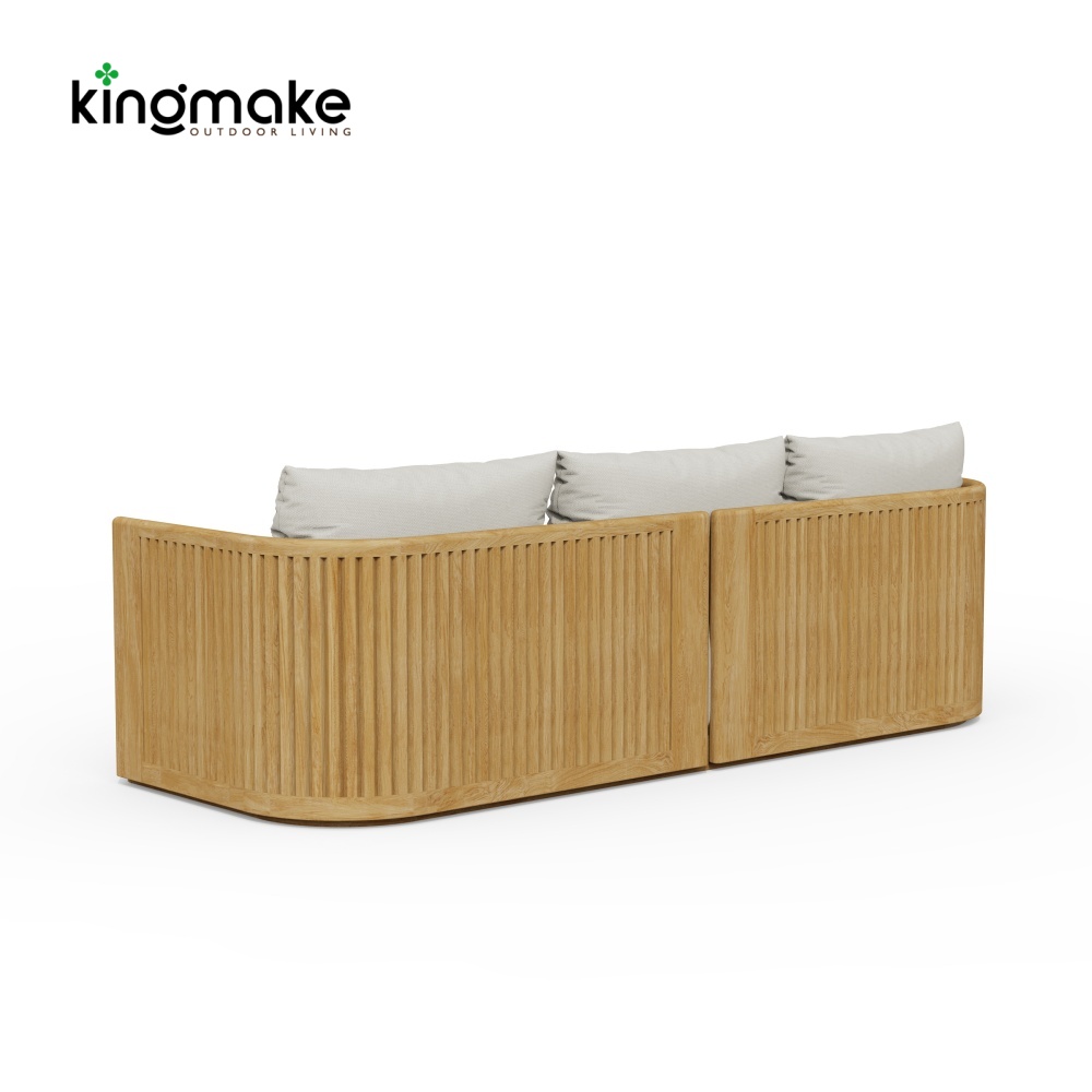 Luxury Amalfi Collection Teak Three-Seater Sofa