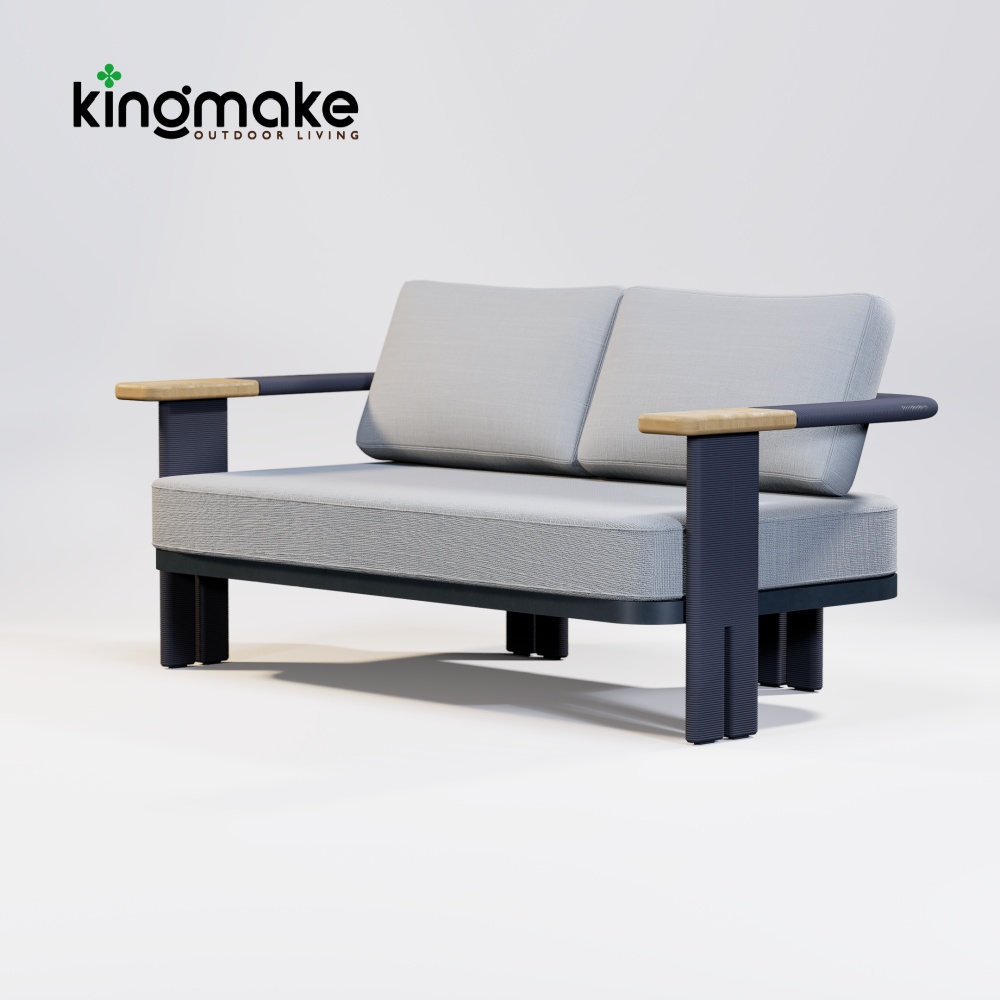 Modern Aluminum Rope Woven Two Seating Sofa KMD18001