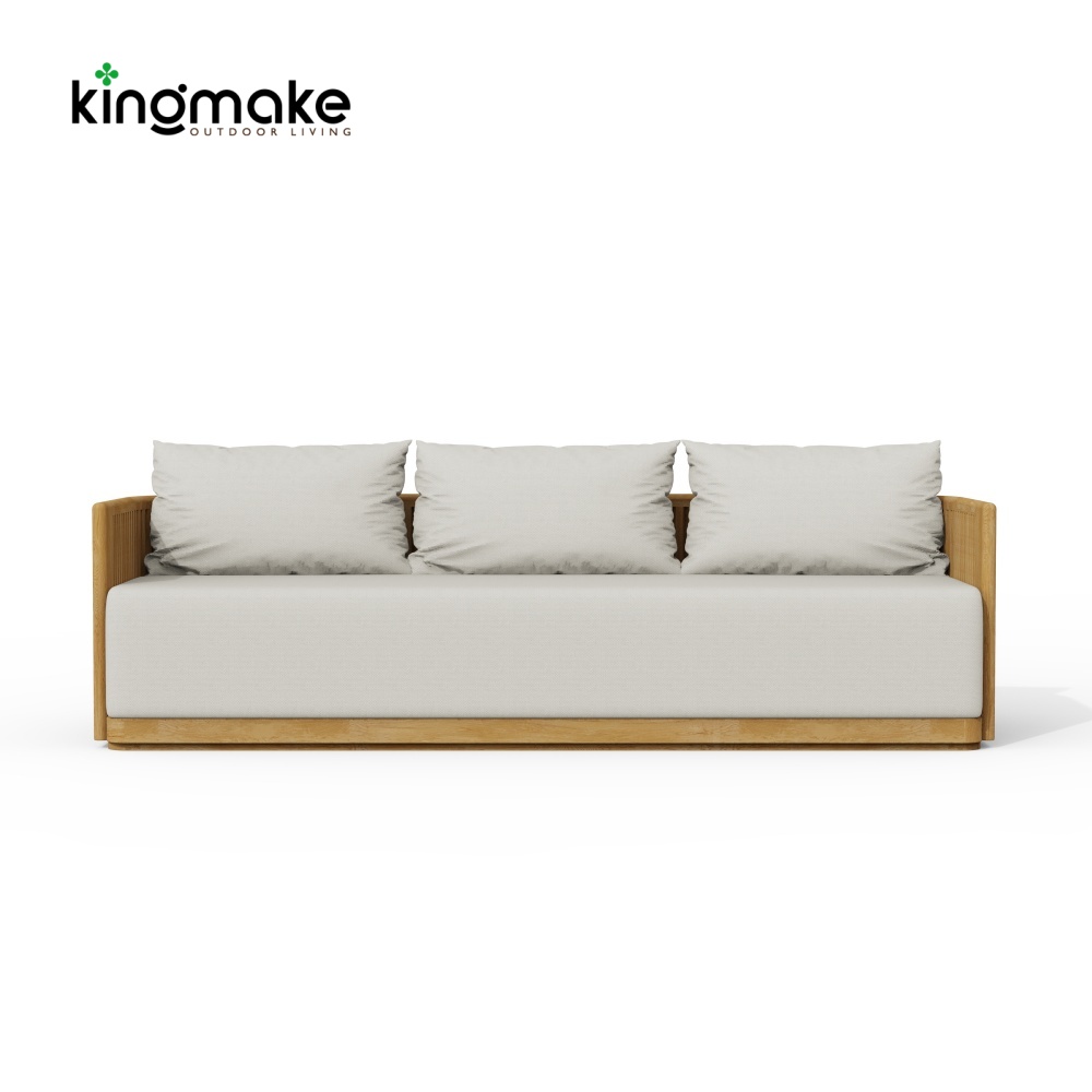 Luxury Amalfi Collection Teak Three-Seater Sofa
