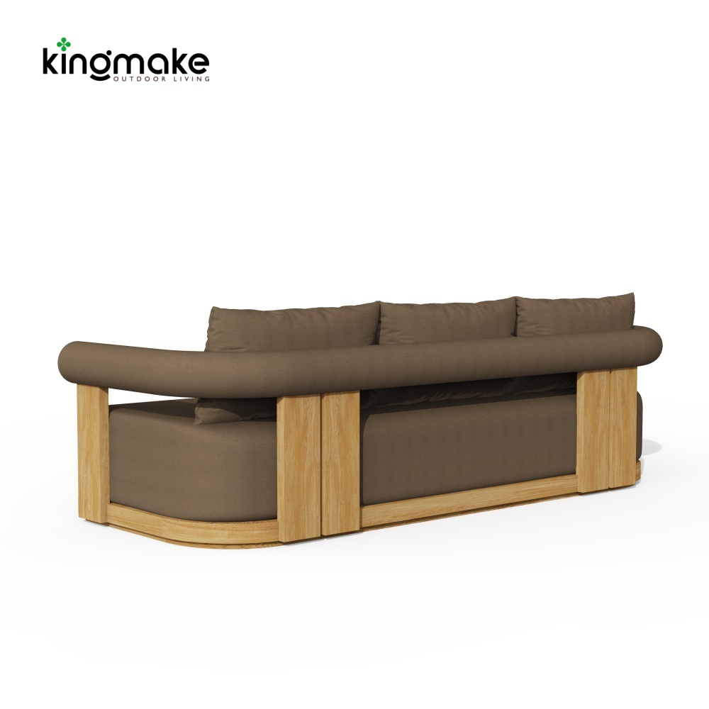 Modern Teak Wood 3-Seater Outdoor Sofa – Mali Collection