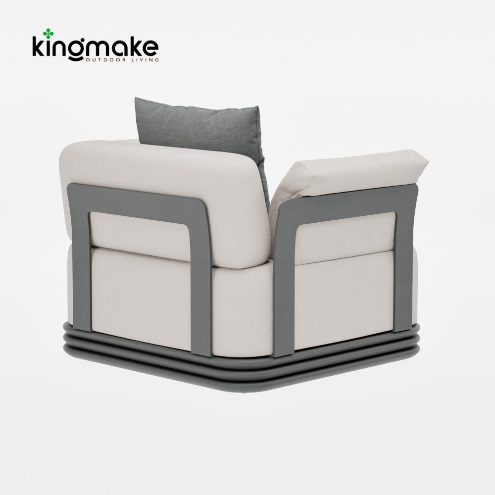 Layva Collection Modern Aluminum Single Sofa