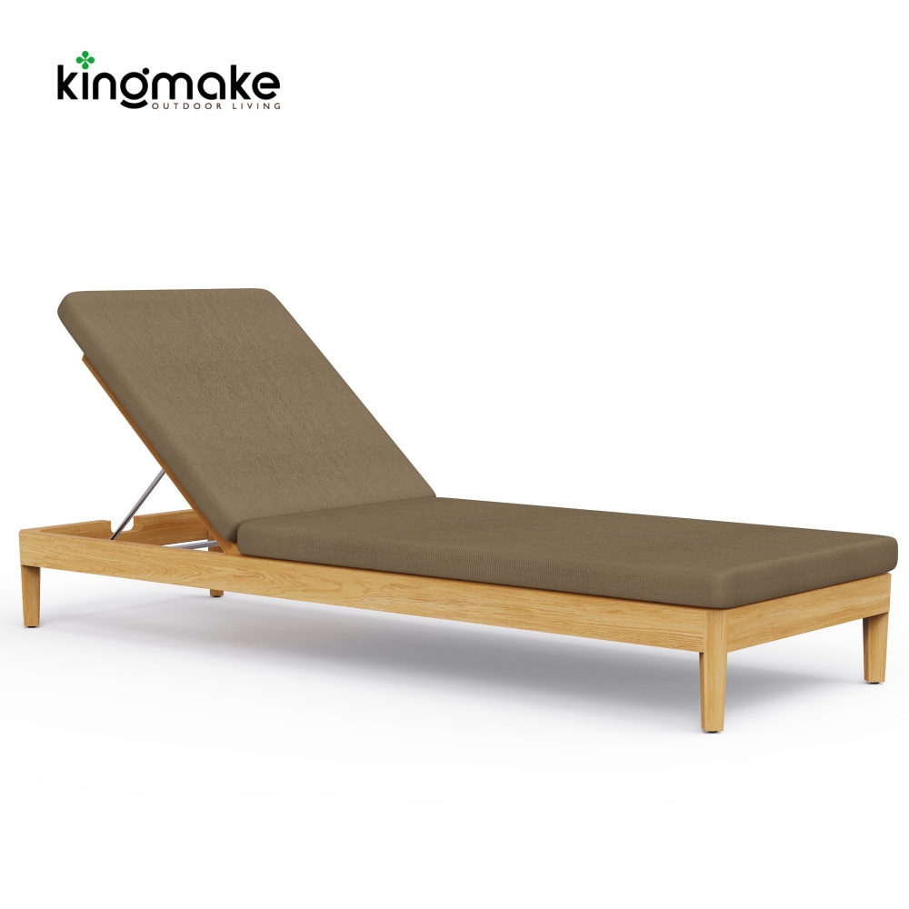 Cima Collection Teak Outdoor Sun Lounger