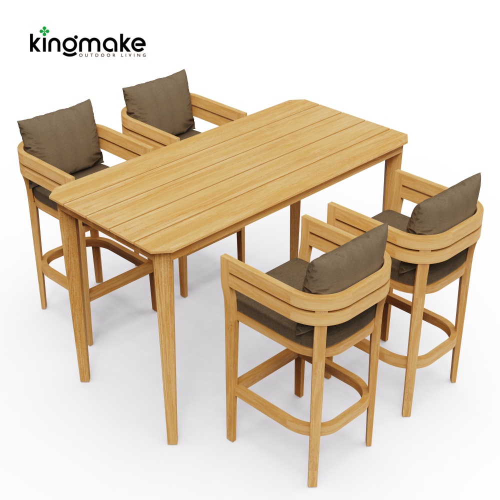 Cima Collection Teak Outdoor Bar Set
