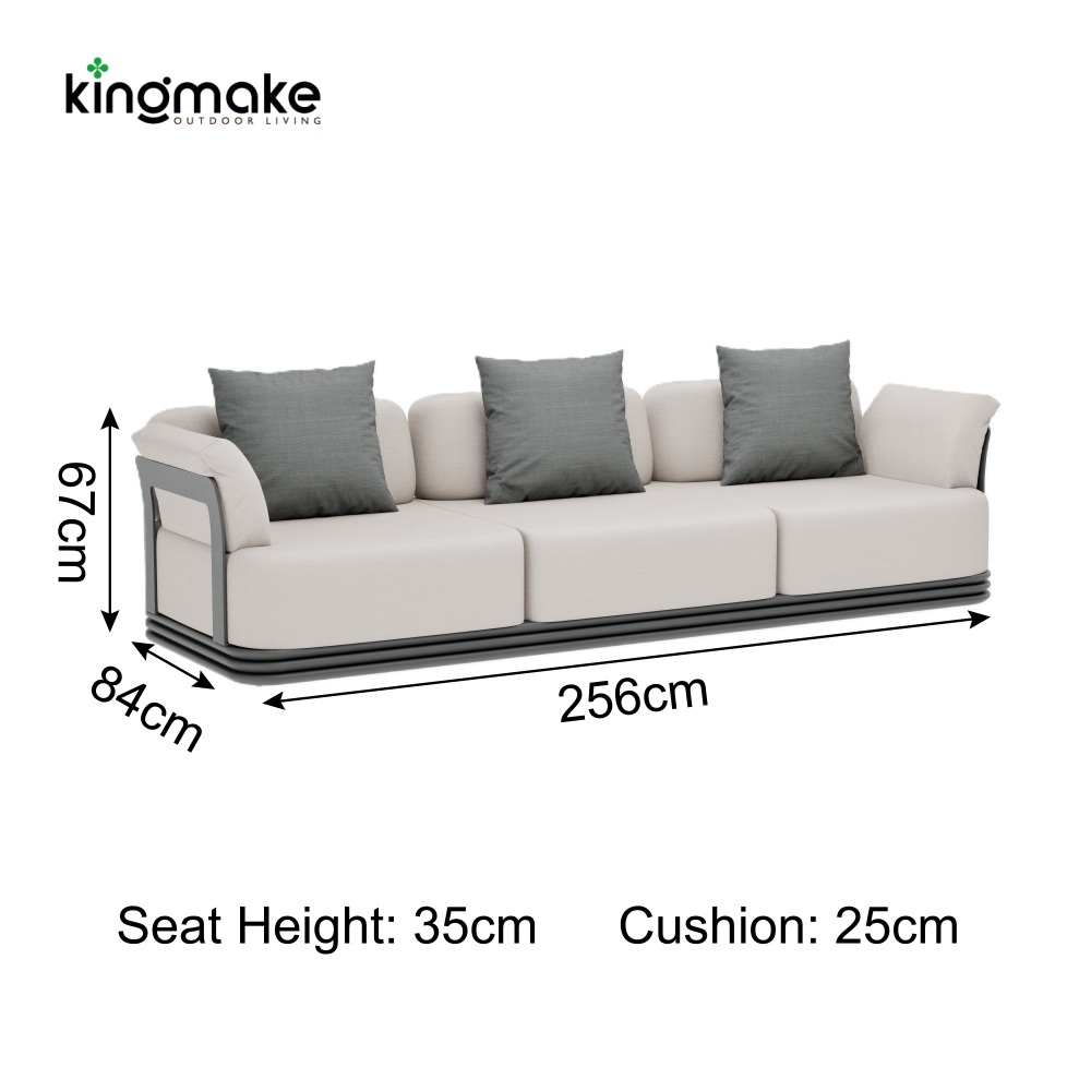 Layva Collection Modern Aluminum Sofa Set
