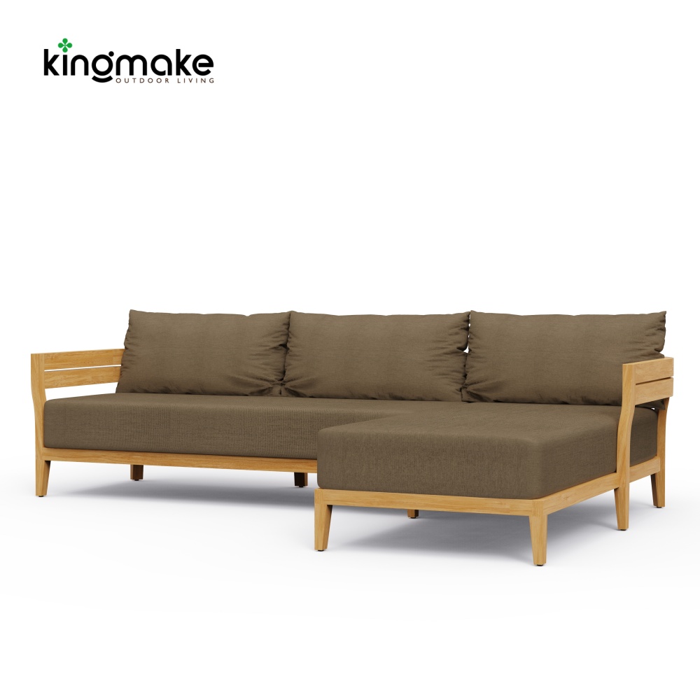 Cima Collection Teak Outdoor Modular Sofa 