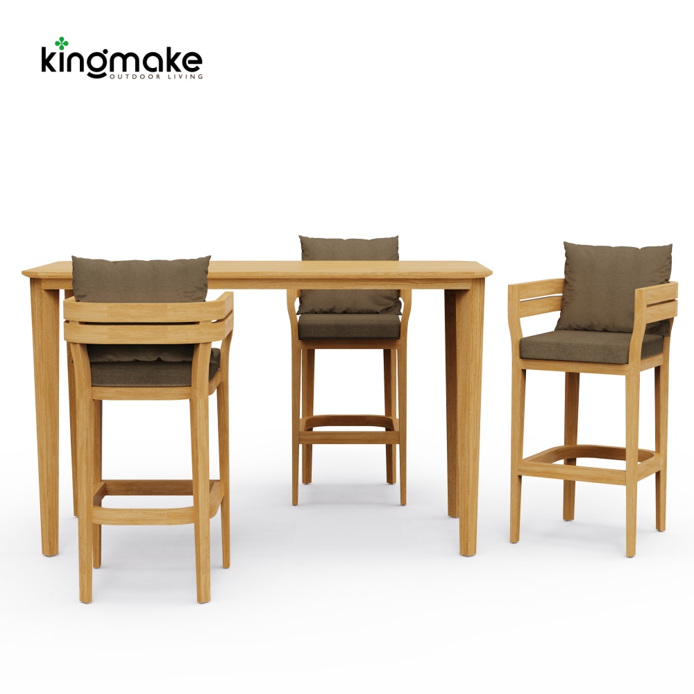 Cima Collection Teak Outdoor Bar Set