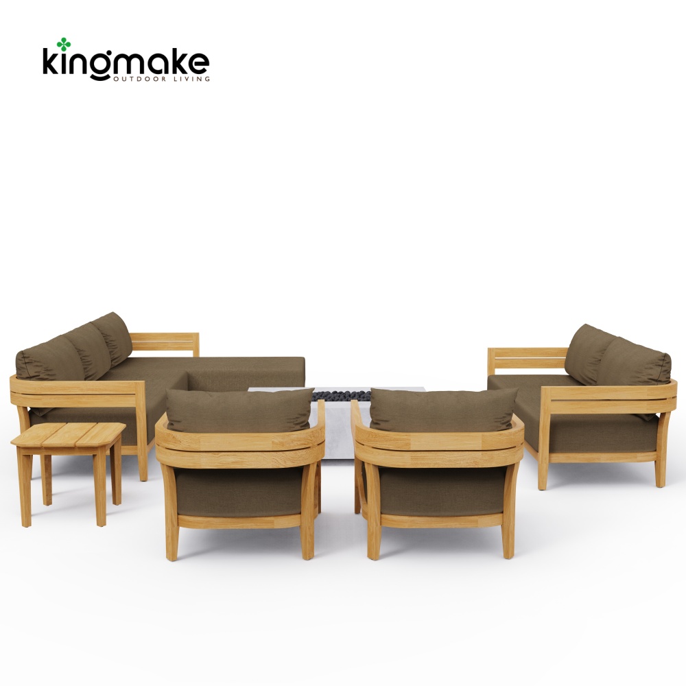 Cima Collection Teak Outdoor Modular Sofa 