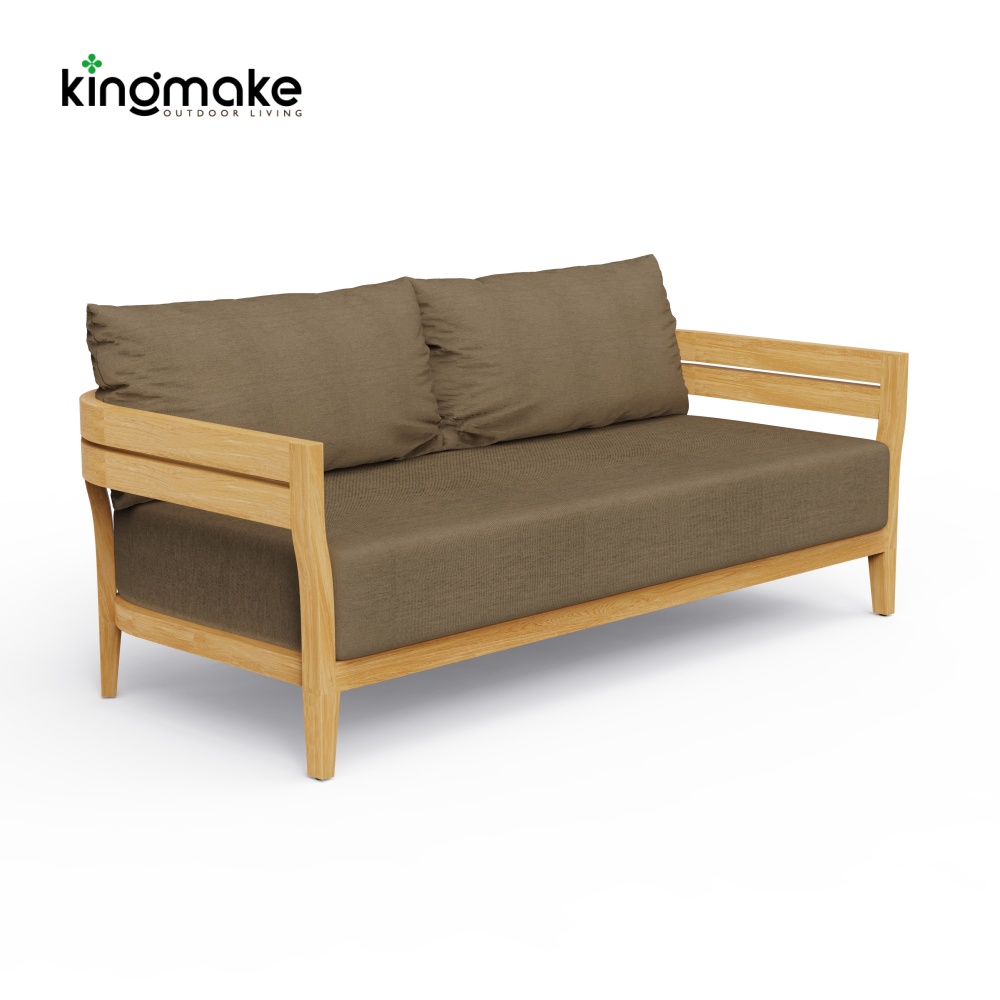 Cima Collection Teak Outdoor Two-Seater Sofa