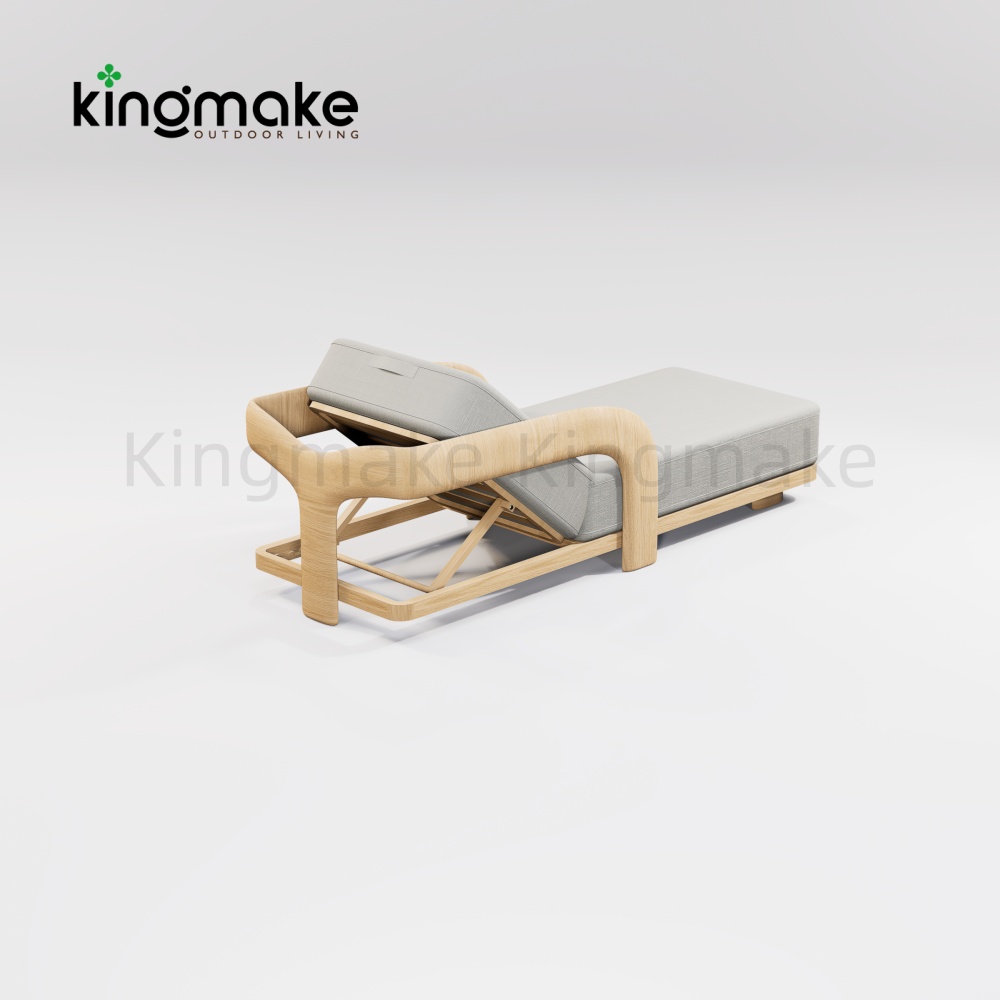 Luxury Teak Outdoor Sun Loungers KMD18016