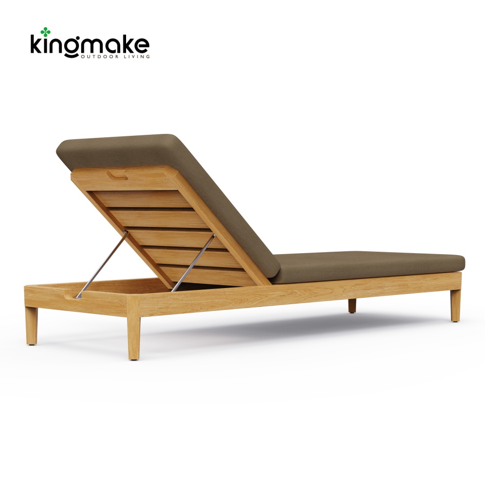 Cima Collection Teak Outdoor Sun Lounger