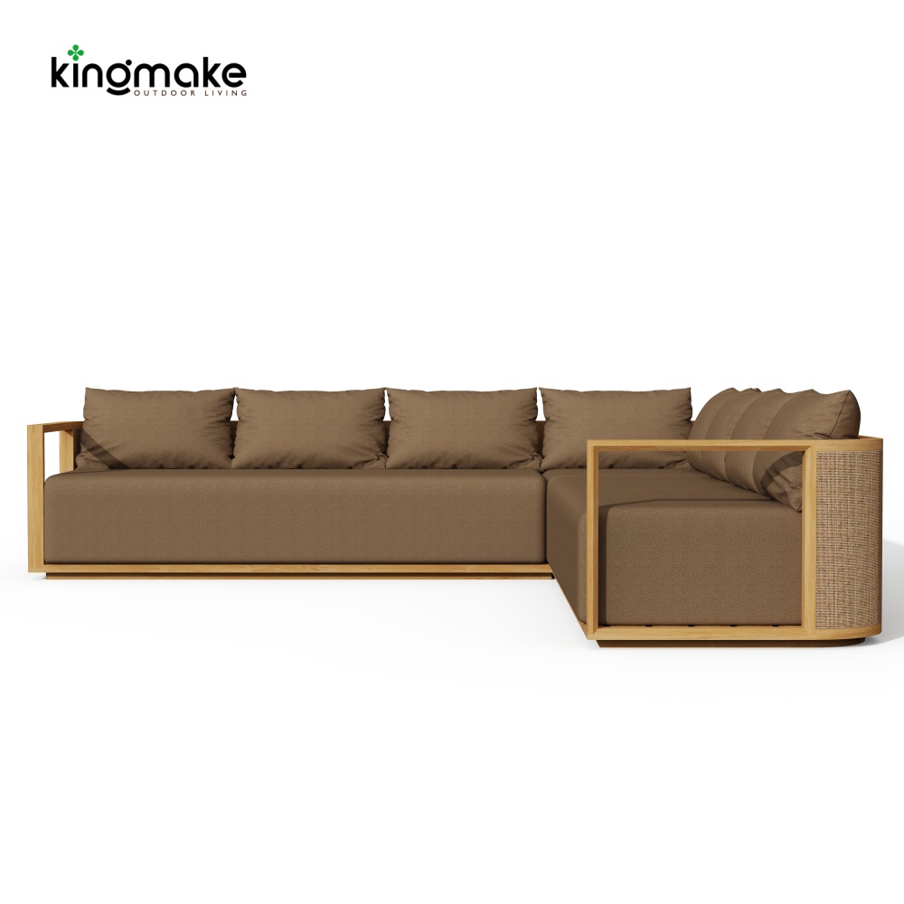 Maui Cane Collection L-Shape Sofa