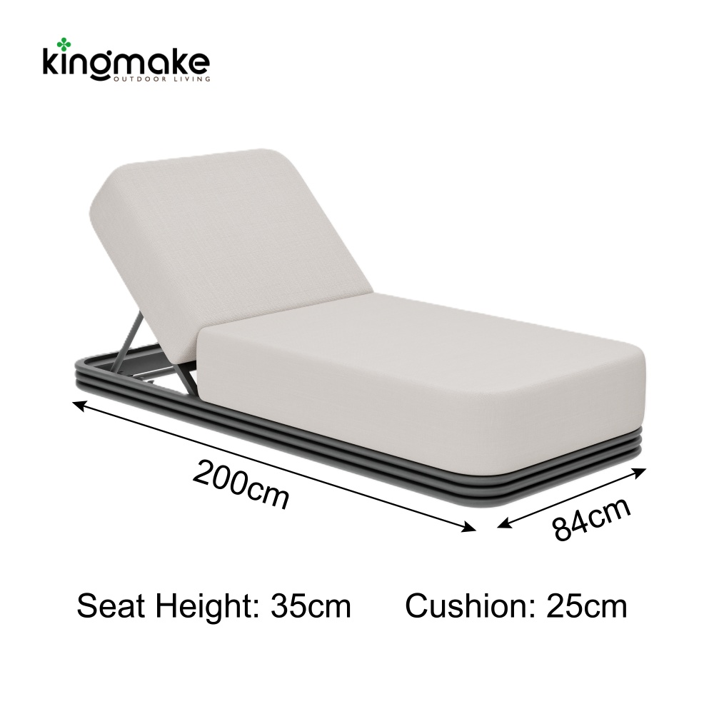 Layva Collection Modern Aluminum Sun Lounger