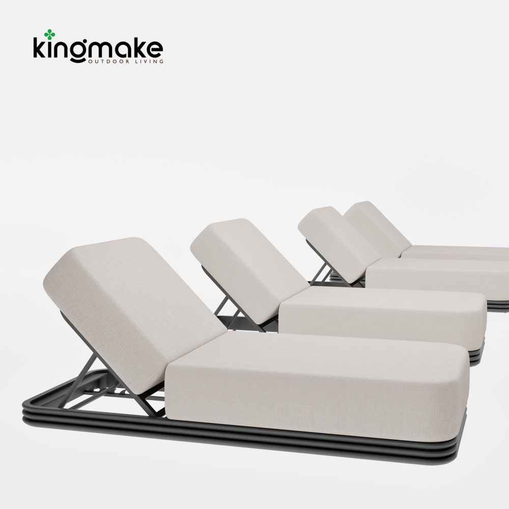 Layva Collection Modern Aluminum Sun Lounger